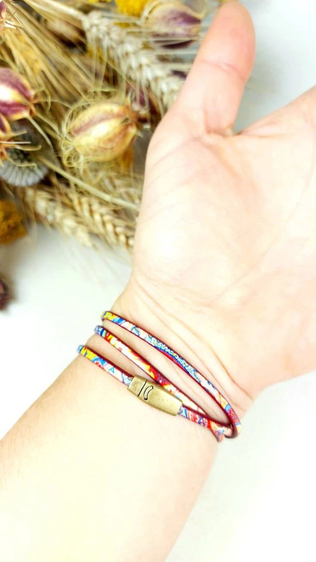 Bracelet multirangs en cuir pour femme – Image 5