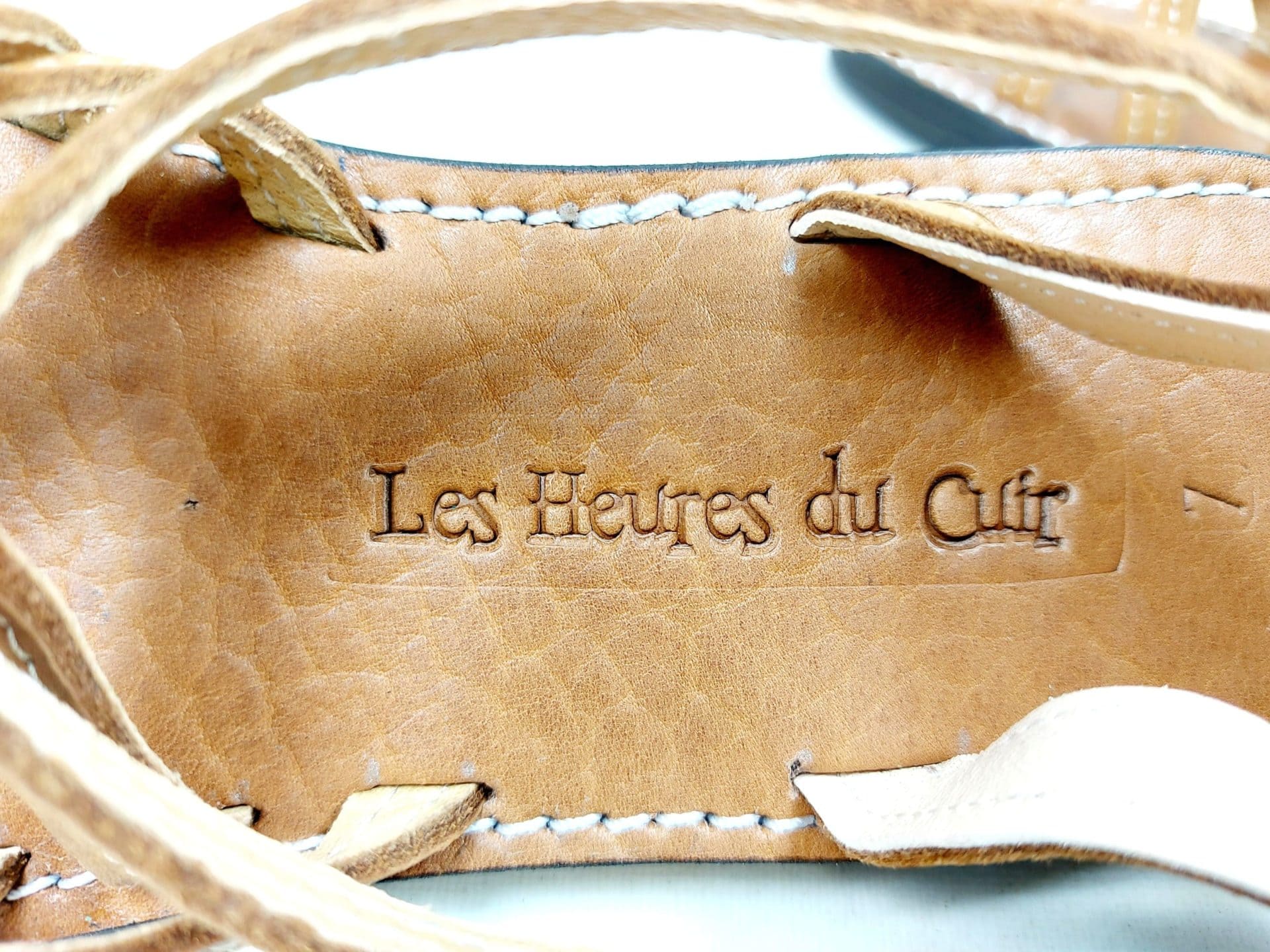 sandales en cuir camel modèle Hermana