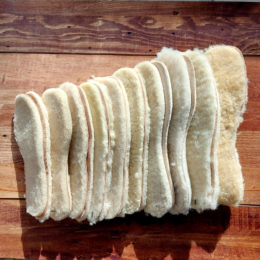 semelles en laine de mouton