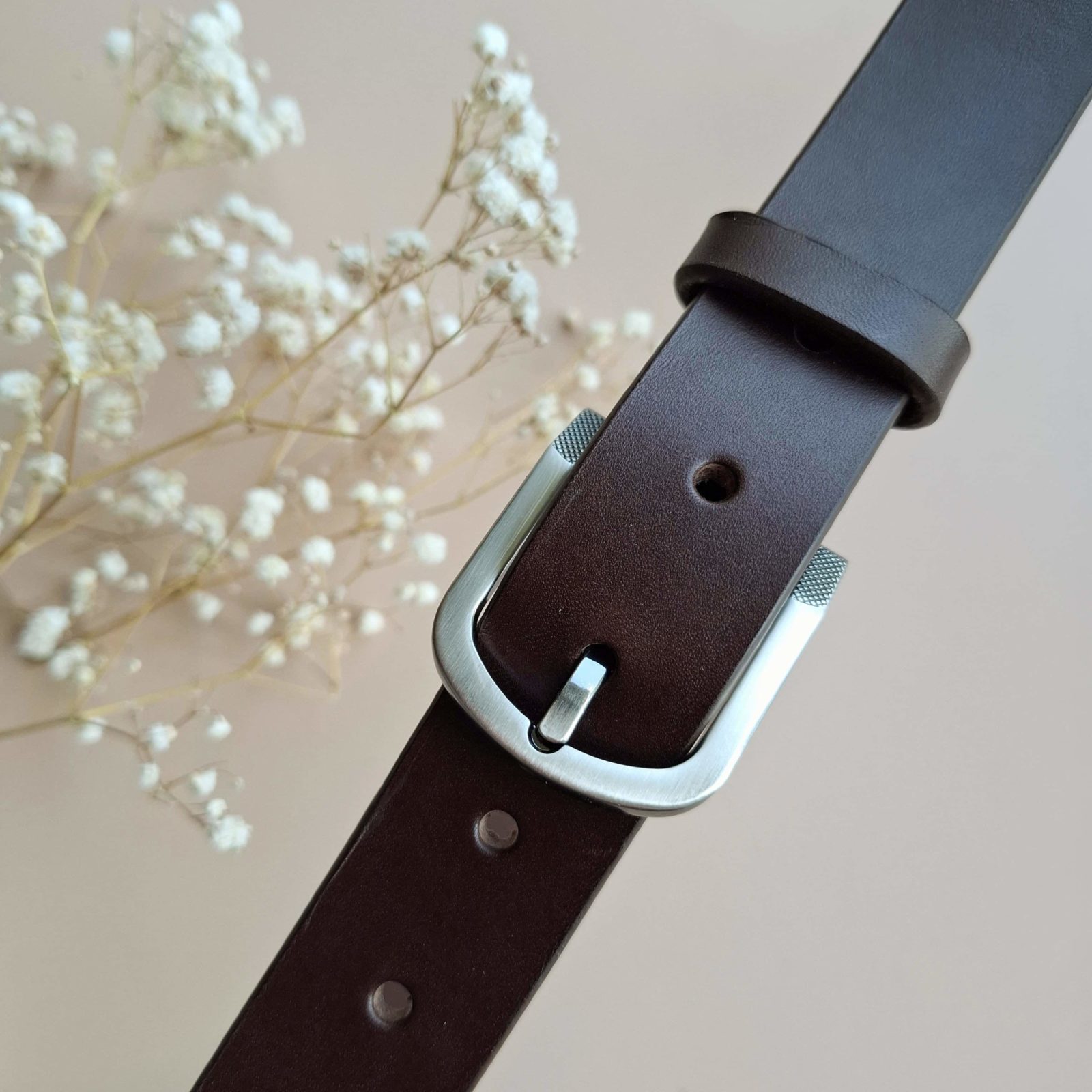 Ceinture artisanale cuir marron