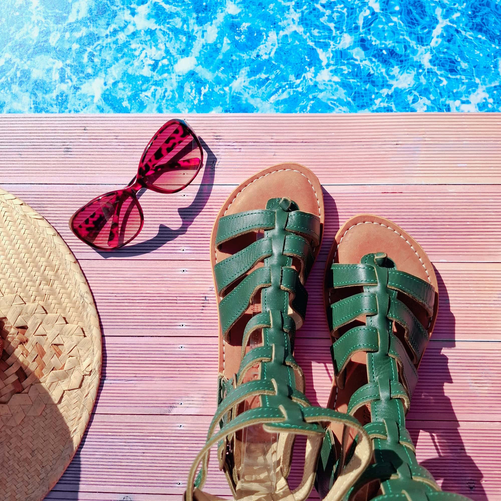 Spartiates vertes semelles claires