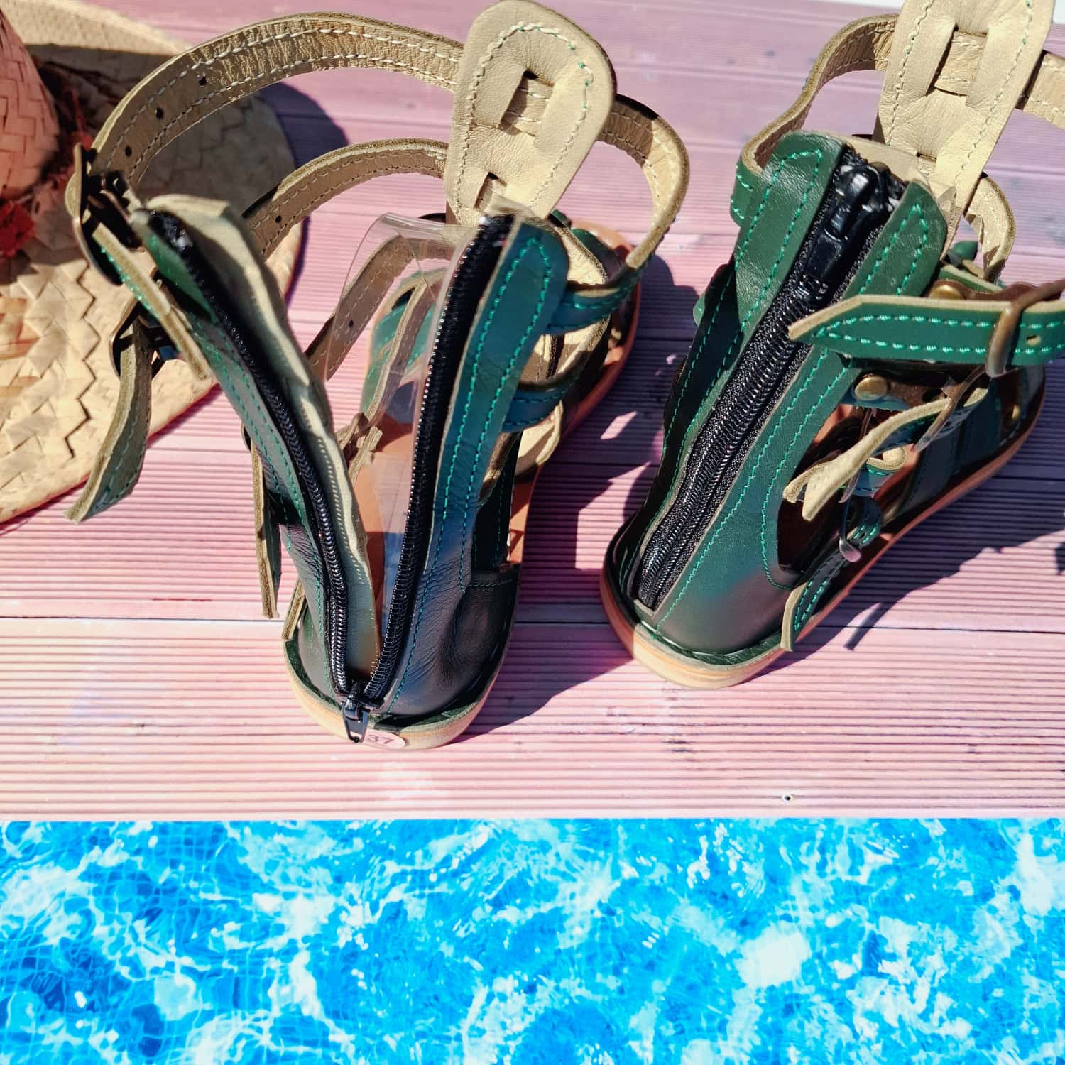 Spartiates vertes semelles claires