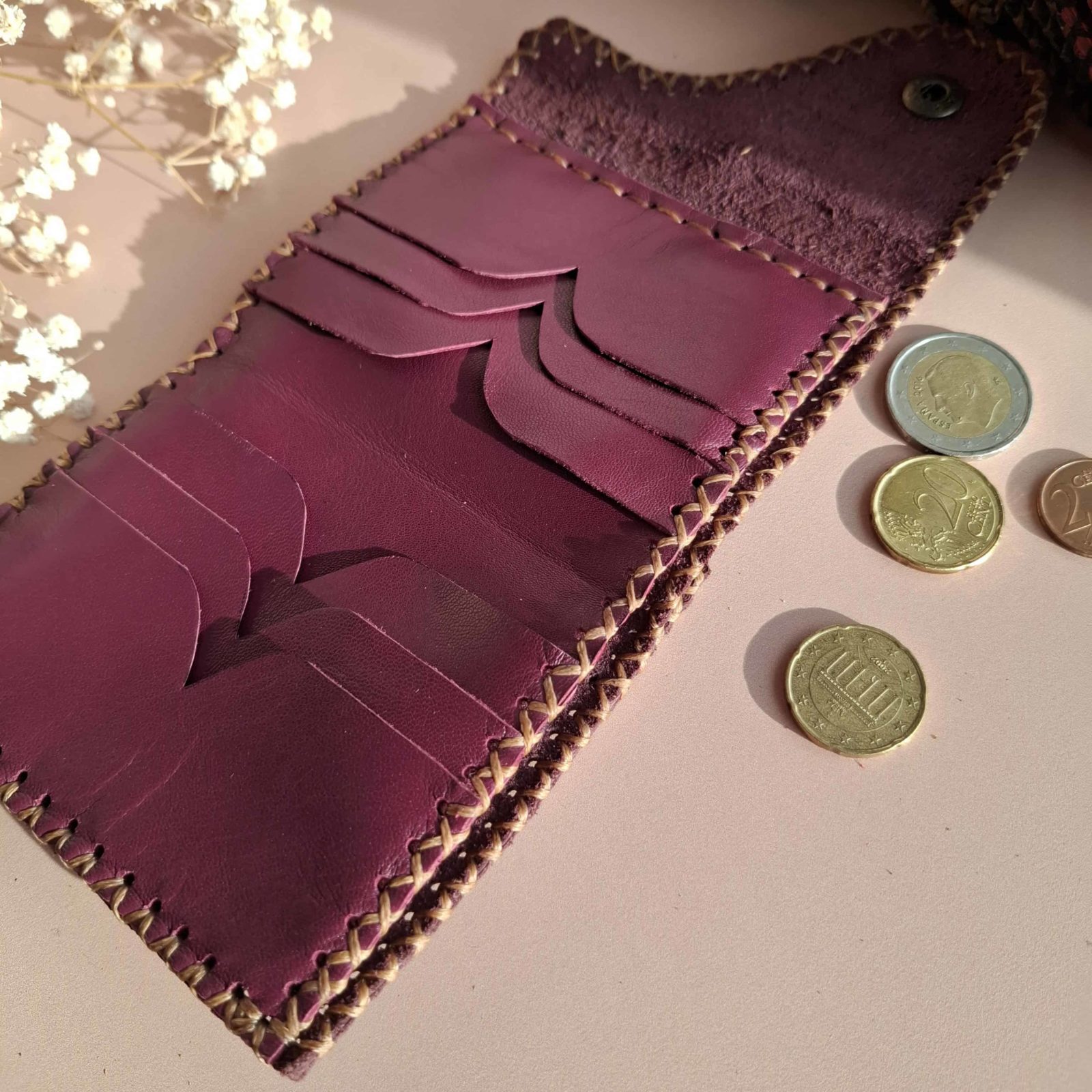 portefeuille cuir bordeaux