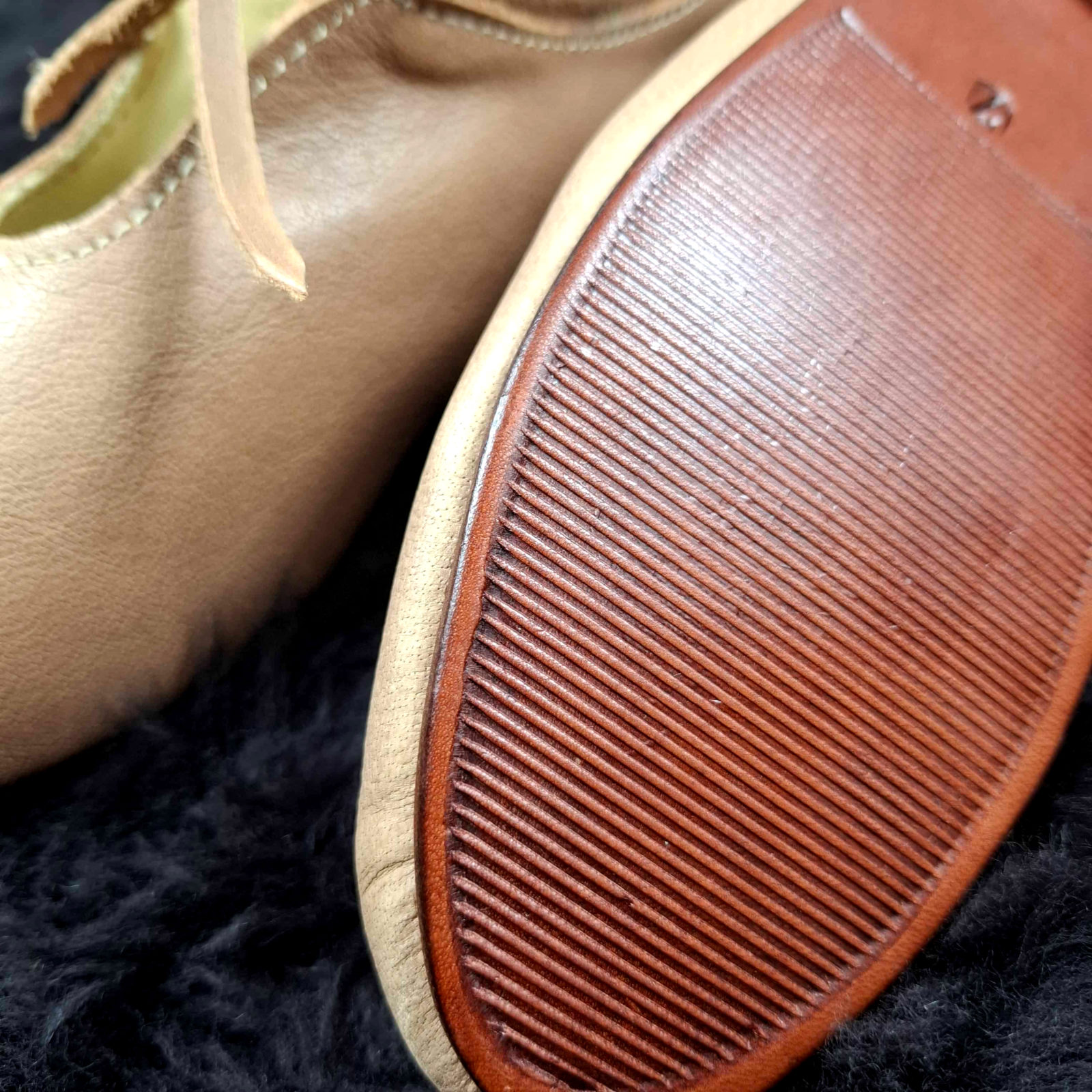 semelle cuir chaussures médiévales en cuir modèle Hildegarde