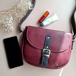 sac bordeaux cuir grainé