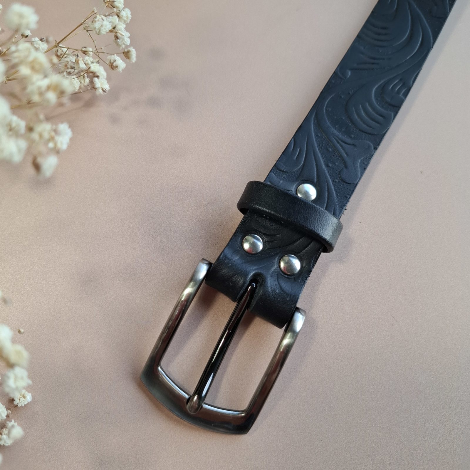 ceinture-cuir-noir-artisanale-motif-3cm