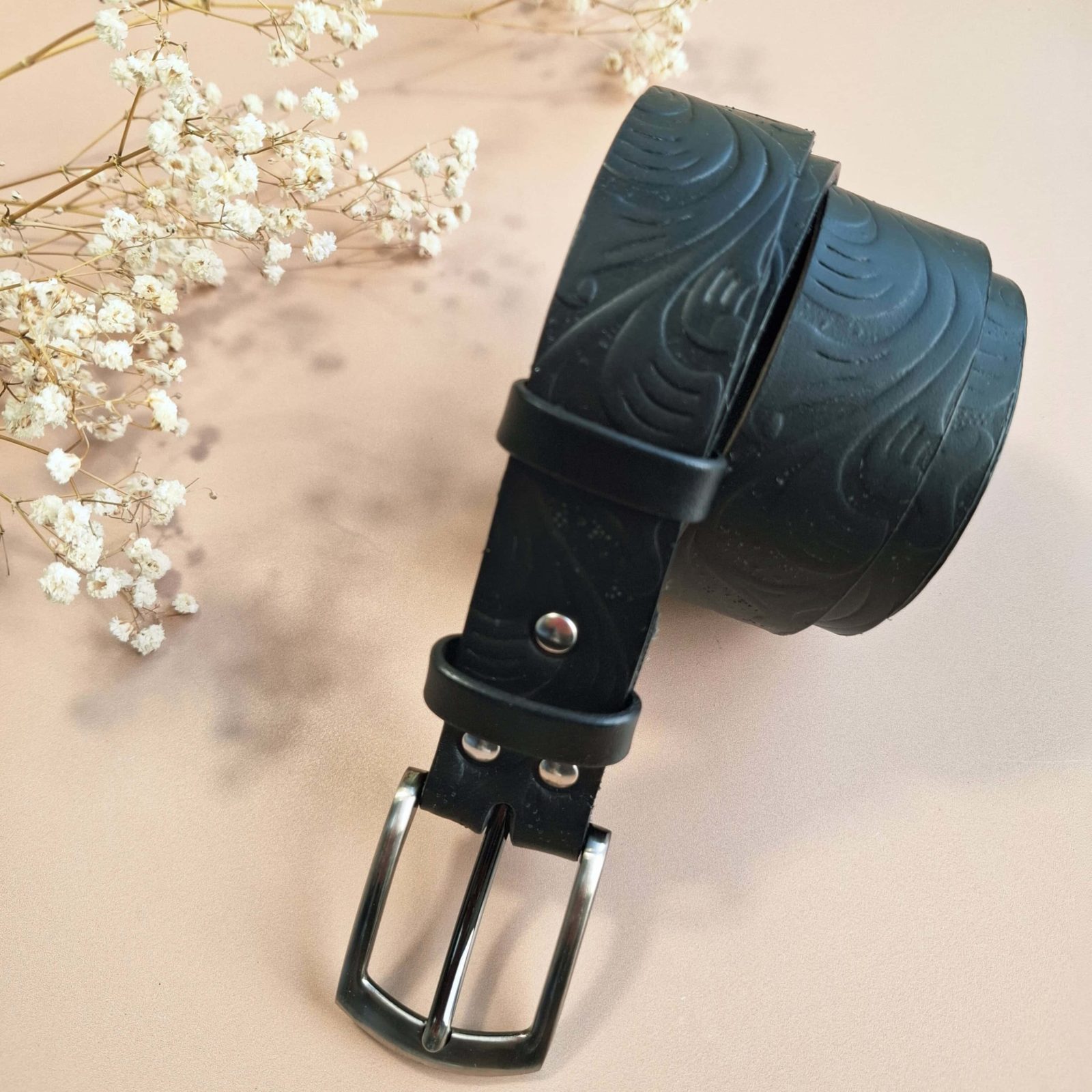 ceinture-cuir-noir-artisanale-motif-3cm