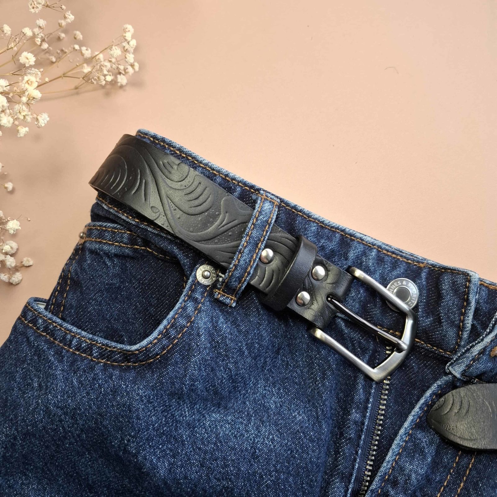 ceinture-cuir-noir-artisanale-motif-3cm