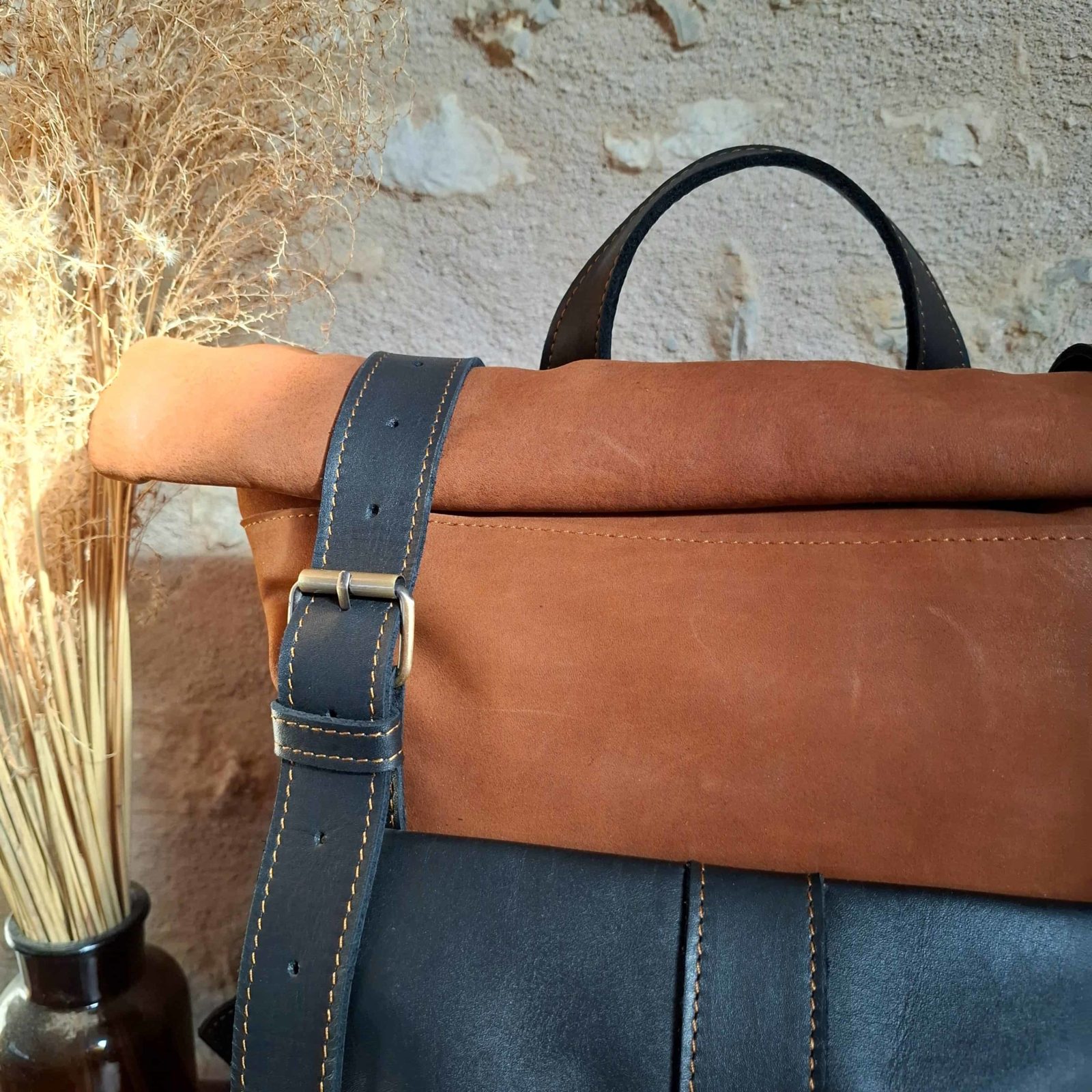 Sac à dos artisanal cuir marron