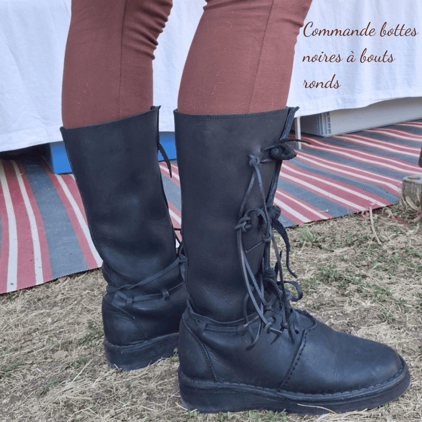 Bottes médiévales en cuir